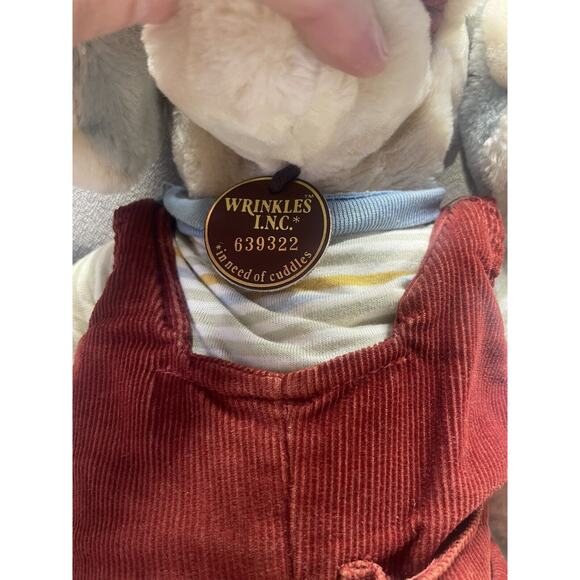 Vintage Wrinkles Dog Hand Puppet Brown Corduroy Overalls Heritage Collection‎ - Picture 4 of 10